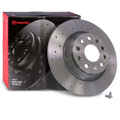 Brembo Bremsscheibe XTRA voll hinten [Hersteller-Nr. 08.C501.1X] für Audi, Seat, Skoda, VW von BREMBO
