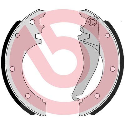 Brembo Bremsbackensatz, Feststellbremse [Hersteller-Nr. SA6509] für Iveco, Mercedes-Benz, Puch, Rayton Fissore von BREMBO