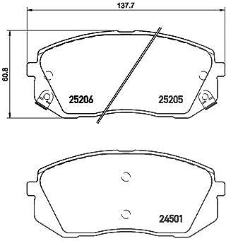 Brembo Bremsbeläge vorne (Satz) [Hersteller-Nr. P30056X] für Hyundai, Kia von BREMBO
