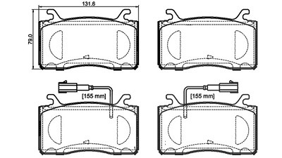 Brembo Bremsbelagsatz, Scheibenbremse [Hersteller-Nr. P23185] für Alfa Romeo von BREMBO