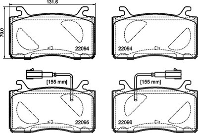 Brembo Bremsbelagsatz, Scheibenbremse [Hersteller-Nr. P23187] für Alfa Romeo von BREMBO