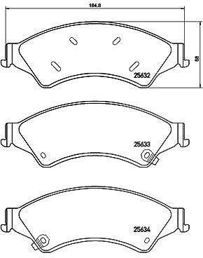 Brembo Bremsbelagsatz, Scheibenbremse [Hersteller-Nr. P24153X] für Ford von BREMBO
