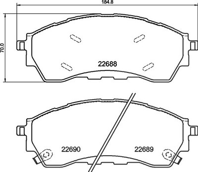 Brembo Bremsbelagsatz, Scheibenbremse [Hersteller-Nr. P24225] für Ford von BREMBO
