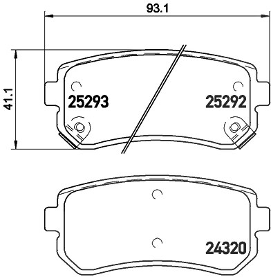 Brembo Bremsbelagsatz, Scheibenbremse [Hersteller-Nr. P30051X] für Hyundai, Kia von BREMBO
