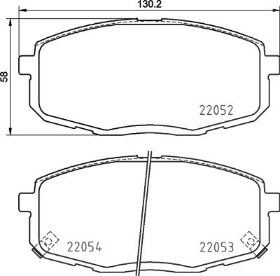 Brembo Bremsbelagsatz, Scheibenbremse [Hersteller-Nr. P30099] für Hyundai von BREMBO