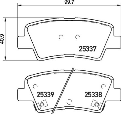 Brembo Bremsbelagsatz, Scheibenbremse [Hersteller-Nr. P30106] für Hyundai, Kia von BREMBO