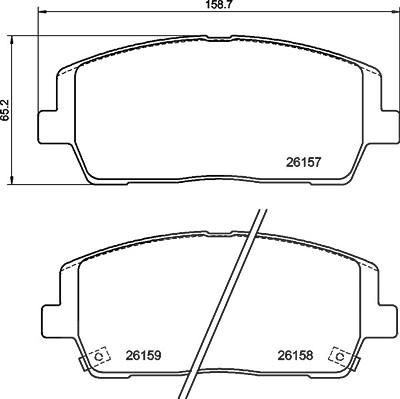 Brembo Bremsbelagsatz, Scheibenbremse [Hersteller-Nr. P30116] für Hyundai, Kia von BREMBO