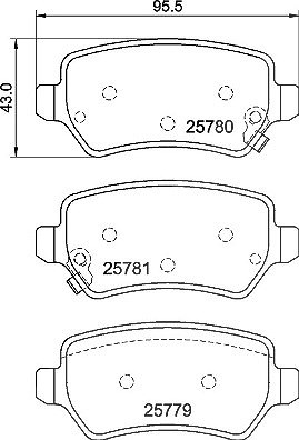 Brembo Bremsbelagsatz, Scheibenbremse [Hersteller-Nr. P30120] für Kia von BREMBO