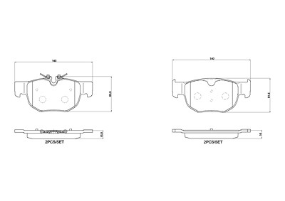 Brembo Bremsbelagsatz, Scheibenbremse [Hersteller-Nr. P36039] für Jaguar, Land Rover von BREMBO