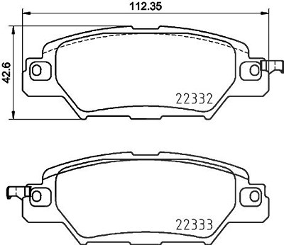 Brembo Bremsbelagsatz, Scheibenbremse [Hersteller-Nr. P49053] für Mazda von BREMBO