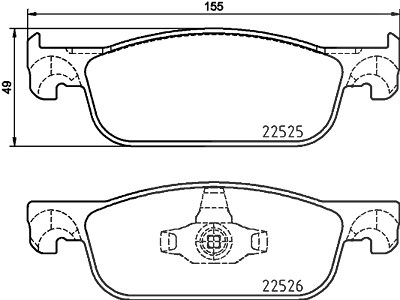 Brembo Bremsbelagsatz, Scheibenbremse [Hersteller-Nr. P68065X] für Dacia, Lada, Renault von BREMBO