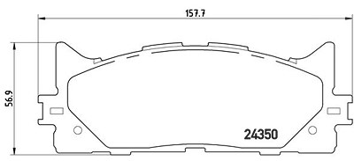 Brembo Bremsbelagsatz, Scheibenbremse [Hersteller-Nr. P83117X] für Lexus, Toyota von BREMBO