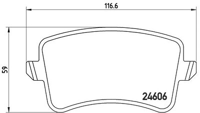 Brembo Bremsbelagsatz, Scheibenbremse [Hersteller-Nr. P85100X] für Audi von BREMBO