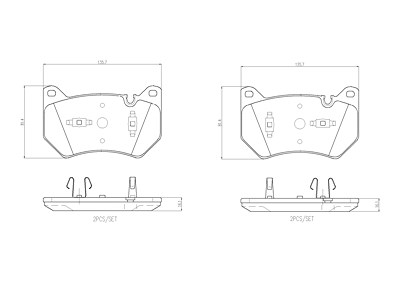 Brembo Bremsbelagsatz, Scheibenbremse [Hersteller-Nr. P85181] für Audi von BREMBO