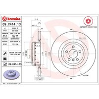 Bremsscheibe BREMBO 09C41413 hinten, belüftet, hochkarbonisiert, 1 Stück Bremsscheibe BREMBO 09C41413 hinten, belüftet, hochkarbonisiert, 1 Stück von Brembo