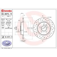 Bremsscheibe BREMBO XTRA LINE BREMBO 08.9975.1X, 1 Stück von Brembo