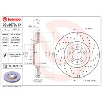 Bremsscheibe BREMBO XTRA LINE BREMBO 09.8670.1X, 1 Stück von Brembo