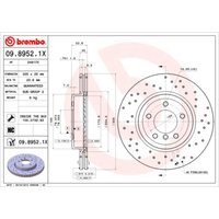 Bremsscheibe BREMBO XTRA LINE BREMBO 09.8952.1X, 1 Stück Bremsscheibe BREMBO XTRA LINE BREMBO 09.8952.1X, 1 Stück von Brembo