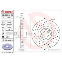 Bremsscheibe BREMBO XTRA LINE BREMBO 09.A829.2X, 1 Stück Bremsscheibe BREMBO XTRA LINE BREMBO 09.A829.2X, 1 Stück von Brembo