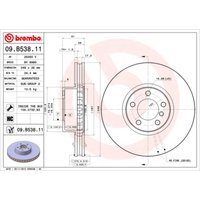 Bremsscheibe BREMBO 09B53811 vorne, belüftet, hochkarbonisiert, 1 Stück Bremsscheibe BREMBO 09B53811 vorne, belüftet, hochkarbonisiert, 1 Stück von Brembo