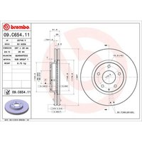 Bremsscheibe BREMBO 09C65411 vorne, belüftet, 1 Stück Bremsscheibe BREMBO 09C65411 vorne, belüftet, 1 Stück von Brembo