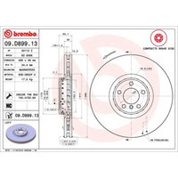 Bremsscheibe BREMBO 09D89913 vorne, belüftet, hochkarbonisiert, 1 Stück Bremsscheibe BREMBO 09D89913 vorne, belüftet, hochkarbonisiert, 1 Stück von Brembo