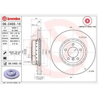 Bremsscheibe BREMBO 09C40313 vorne, belüftet, hochkarbonisiert, 1 Stück Bremsscheibe BREMBO 09C40313 vorne, belüftet, hochkarbonisiert, 1 Stück von Brembo