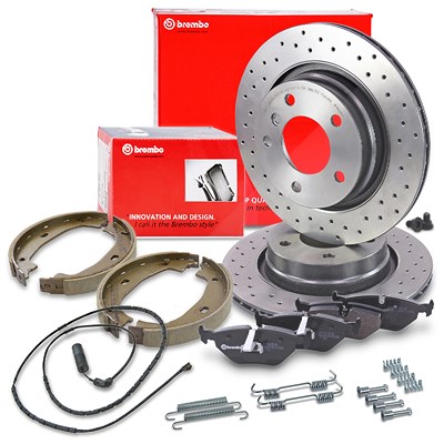 Brembo Bremsscheiben +Bremsbeläge +Handbremse hinten für BMW von BREMBO