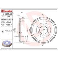 Bremstrommel BREMBO 14.D630.10 Bremstrommel BREMBO 14.D630.10 von Brembo
