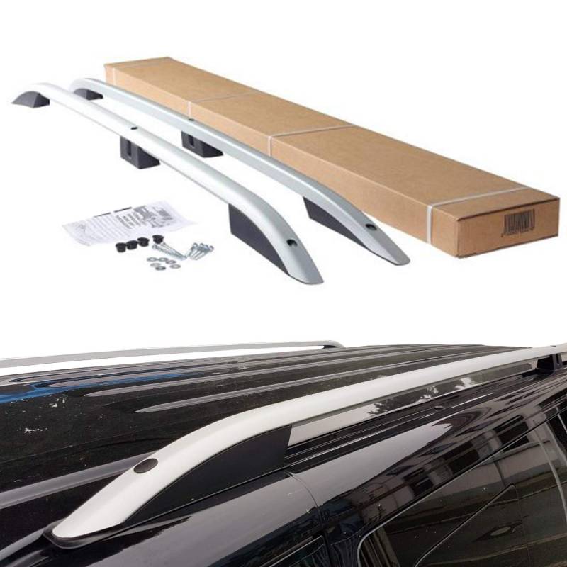 BREMER SITZBEZÜGE Dachreling kompatibel mit VW Caddy 4 ab 2010-2020 Aluminium Dachreling Dachgepäckträger in Matt Silber von BREMER SITZBEZÜGE
