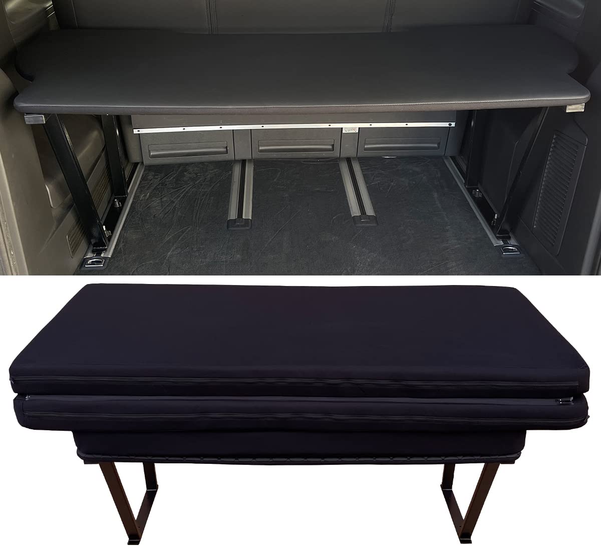 BREMER SITZBEZÜGE Multiflexboard kompatibel mit VW T5 T6 T6.1 Multivan im Set Bettverlängerung Camper Schlafauflage Höhe 51cm inkl. Konsolen & Klappmatratze Kunstleder Schwarz BREMER SITZBEZÜGE Multiflexboard kompatibel mit VW T5 T6 T6.1 Multivan im Set Bettverlängerung Camper Schlafauflage Höhe 51cm inkl. Konsolen & Klappmatratze Kunstleder Schwarz von BREMER SITZBEZÜGE