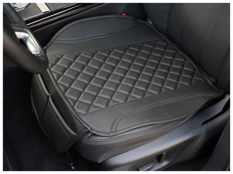 BREMER SITZBEZÜGE Sitzauflage Kunstleder Textilleder kompatibel mit Ford Tourneo Transit Custom Sitzkissen in Kunstleder Schwarz OT404 von BREMER SITZBEZÜGE