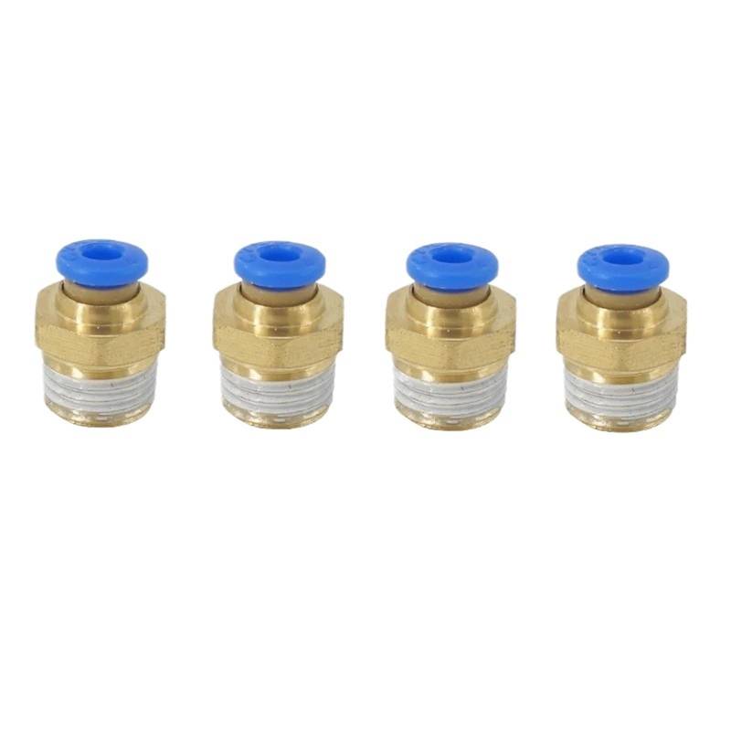 AR2000 G1/4 Mini-Luftdruckregler Einstellbares pneumatisches Reduzierungsventil mit Manometer for Kompressor AR1500 BR3000 BR4000 10bar(4MM 4PCS) von BRHJJQPP