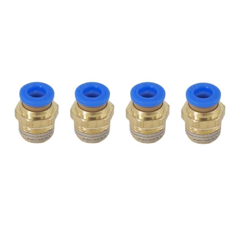 AR2000 G1/4 Mini-Luftdruckregler Einstellbares pneumatisches Reduzierungsventil mit Manometer for Kompressor AR1500 BR3000 BR4000 10bar(6MM 4PCS) von BRHJJQPP