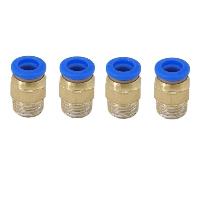AR2000 G1/4 Mini-Luftdruckregler Einstellbares pneumatisches Reduzierungsventil mit Manometer for Kompressor AR1500 BR3000 BR4000 10bar(8MM 4PCS) von BRHJJQPP