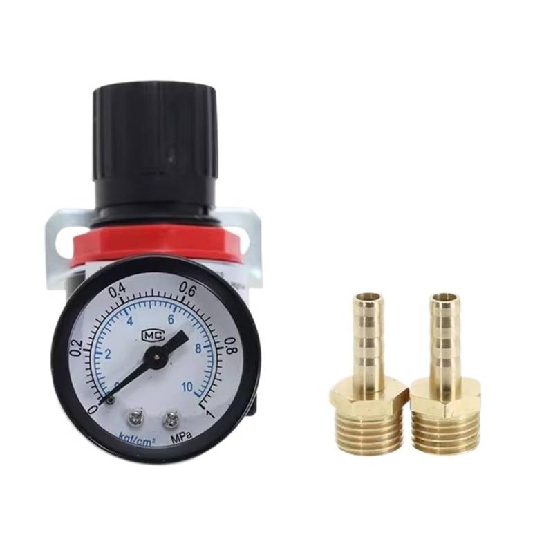 EU AR2000 1/4 "Gewinde BSPT Pneumatische Luft Kompressor Druckregler Reduktion Ventil 4MM 6MM 8MM 10MM 12MM Anschluss Armaturen(AR2000 w BT 6mm) von BRHJJQPP