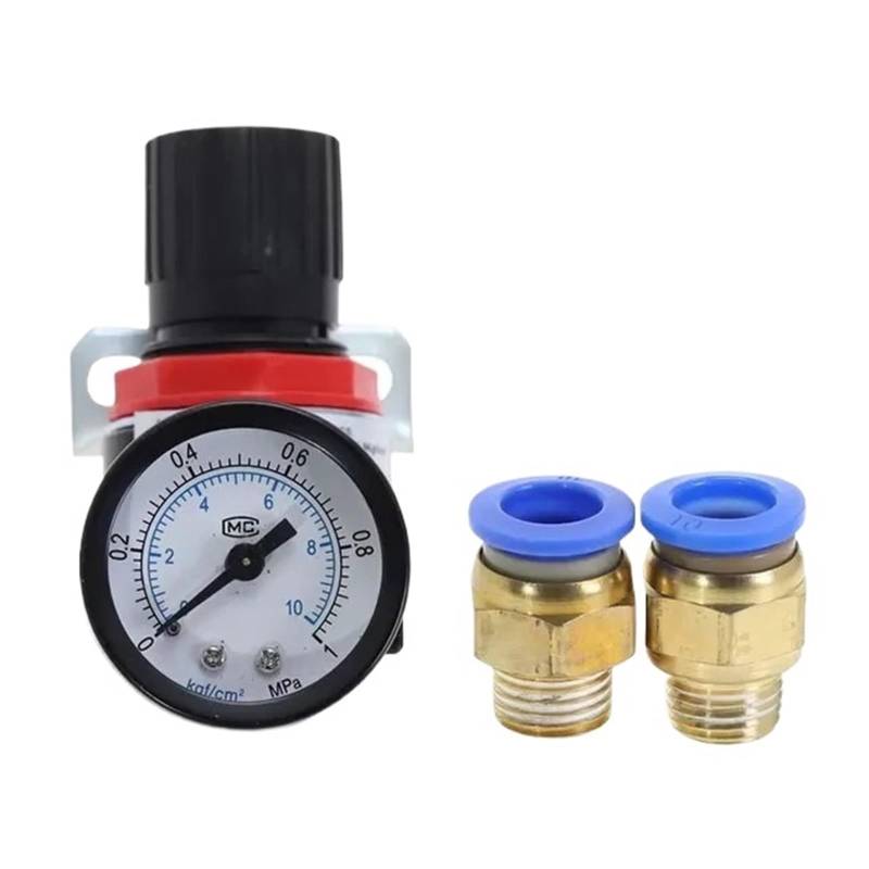 EU AR2000 1/4 "Gewinde BSPT Pneumatische Luft Kompressor Druckregler Reduktion Ventil 4MM 6MM 8MM 10MM 12MM Anschluss Armaturen(AR2000 w PC10mm) von BRHJJQPP