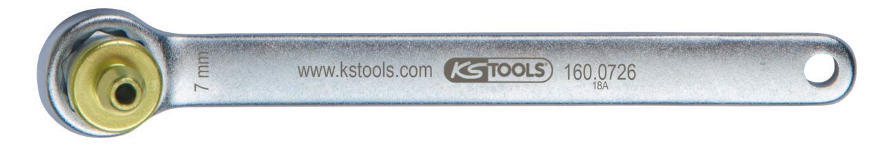 KS Tools 160.0726 Bremsen-Entlüftungsschlüssel. extra kurz. 7 mm. grün von BRILLIANT TOOLS