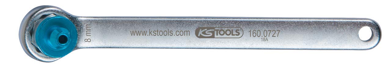 KS Tools 160.0727 Bremsen-Entlüftungsschlüssel. extra kurz. 8 mm. blau von BRILLIANT TOOLS