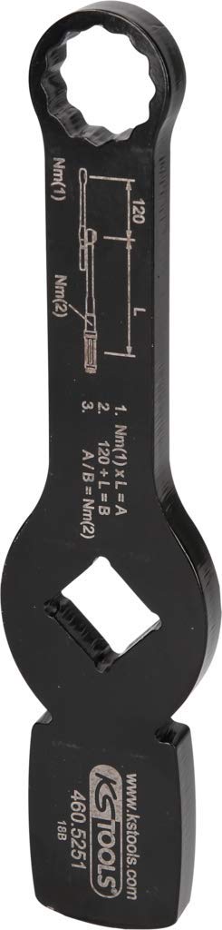 KS Tools 460.5251 3/4 Zoll Schlag-Zwölfkant-Schlüssel mit 2 Schlagflächen, 21 mm von BRILLIANT TOOLS