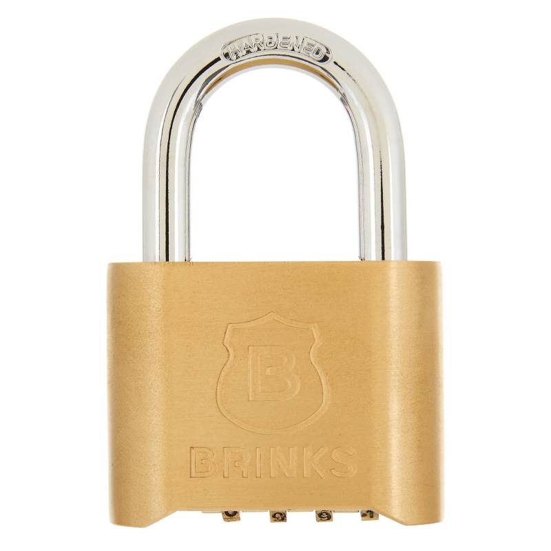 Brinks 171-50051 48 mm massives Messing 4-stelliges zurücksetzbares Zahlenschloss von BRINKS