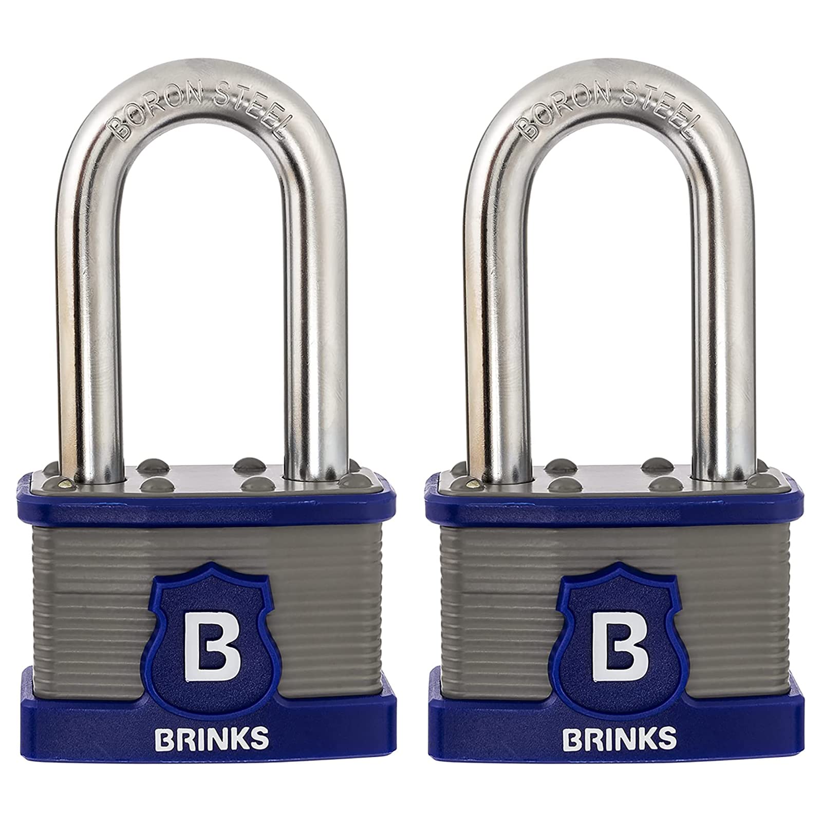 Brinks 677-52201 Commercial 50 mm Laminiertes Stahl-Vorhängeschloss, Boron-Stahlbügel, 2 Stück, alle gleichschließend Brinks 677-52201 Commercial 50 mm Laminiertes Stahl-Vorhängeschloss, Boron-Stahlbügel, 2 Stück, alle gleichschließend von BRINKS