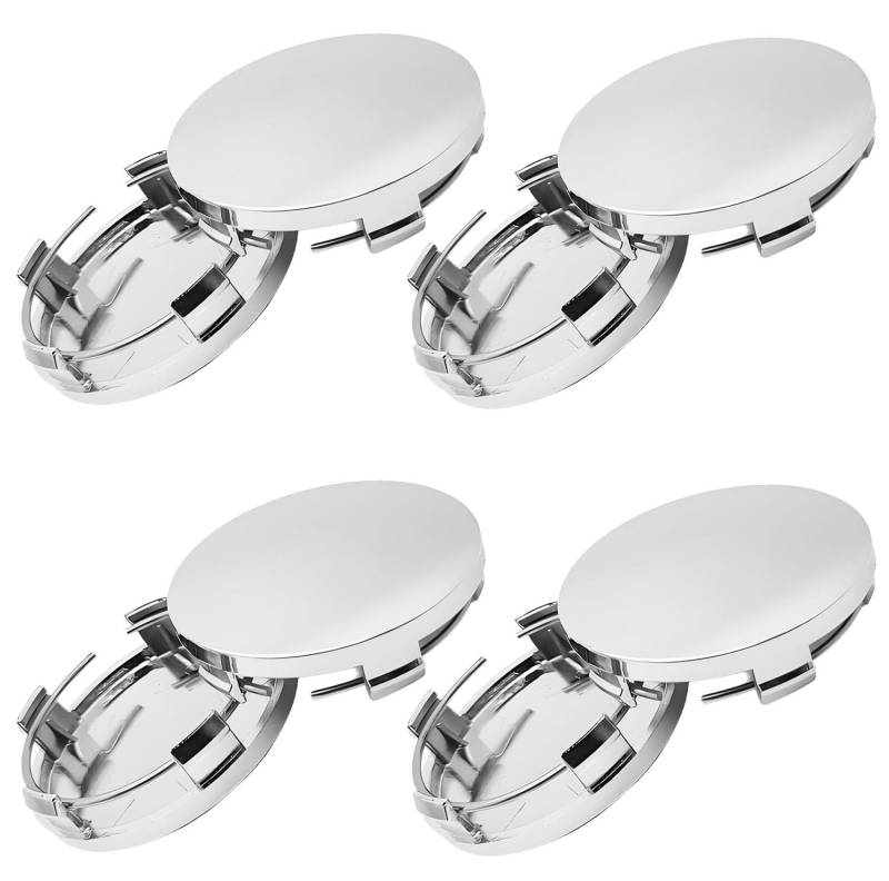 BRIOTA 8 Stück Universal Nabendeckel Radnabenkappen, 60mm Radnabenabdeckung Felgendeckel Nabenkappen Felgenkappen Nabendeckel Auto für Radnaben R60 (Silber) von BRIOTA