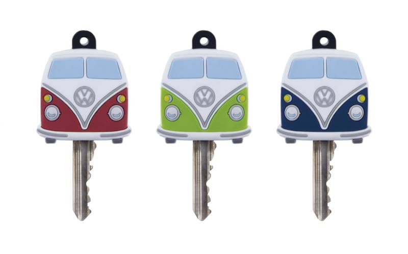BRISA VW Collection - Volkswagen Schlüssel-Überzug-Kappen zur Identifizierung von Schlüsseln im T1 Bulli Bus Design (3ER Set) von BRISA