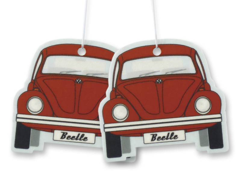 BRISA VW Collection - Volkswagen Luft-Erfrischer-Duft-Spender fürs Auto im Käfer Motiv Doppelpack (Melone/Rot) von BRISA