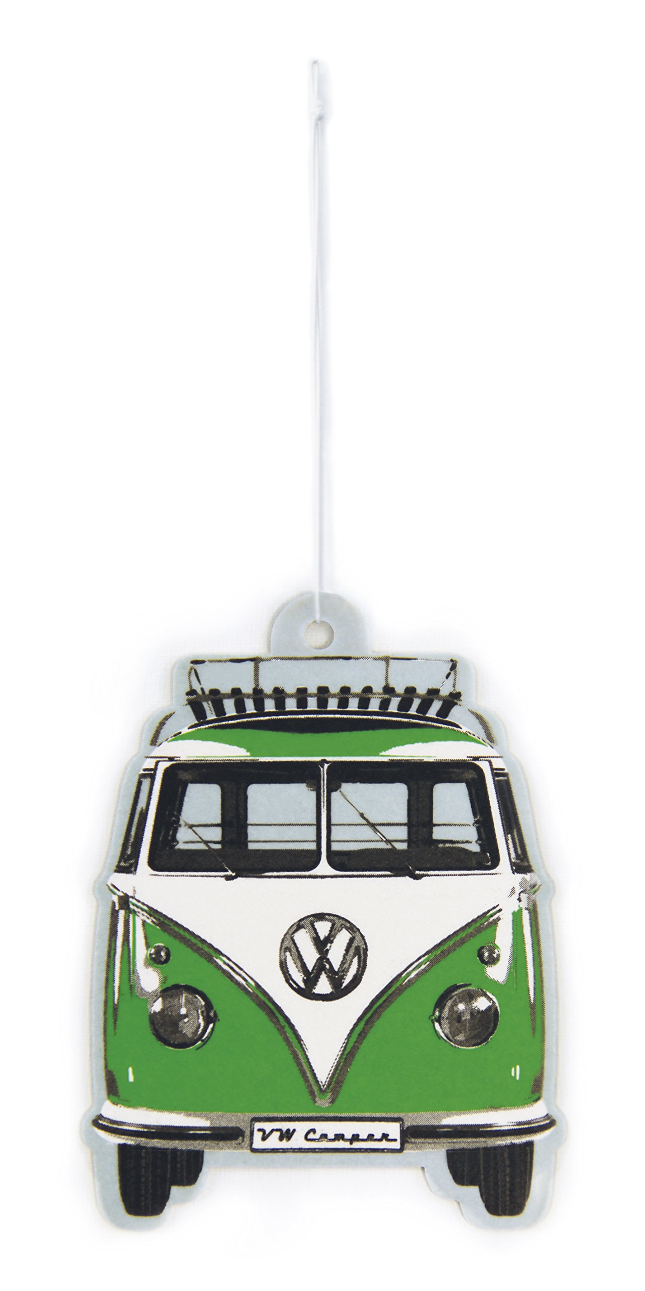 BRISA VW Collection - Volkswagen Luft-Erfrischer-Duft-Spender fürs Auto im T1 Bulli Bus Motiv Einzelpack (Bus Front/Grüner Apfel/Grün) von BRISA