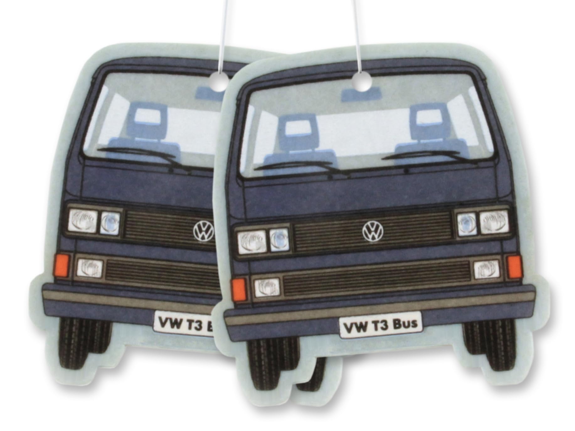 BRISA VW Collection - Volkswagen Luft-Erfrischer-Duft-Spender-Baum im T3 Bus Motiv (Fresh/Blau/2ER Set) von BRISA