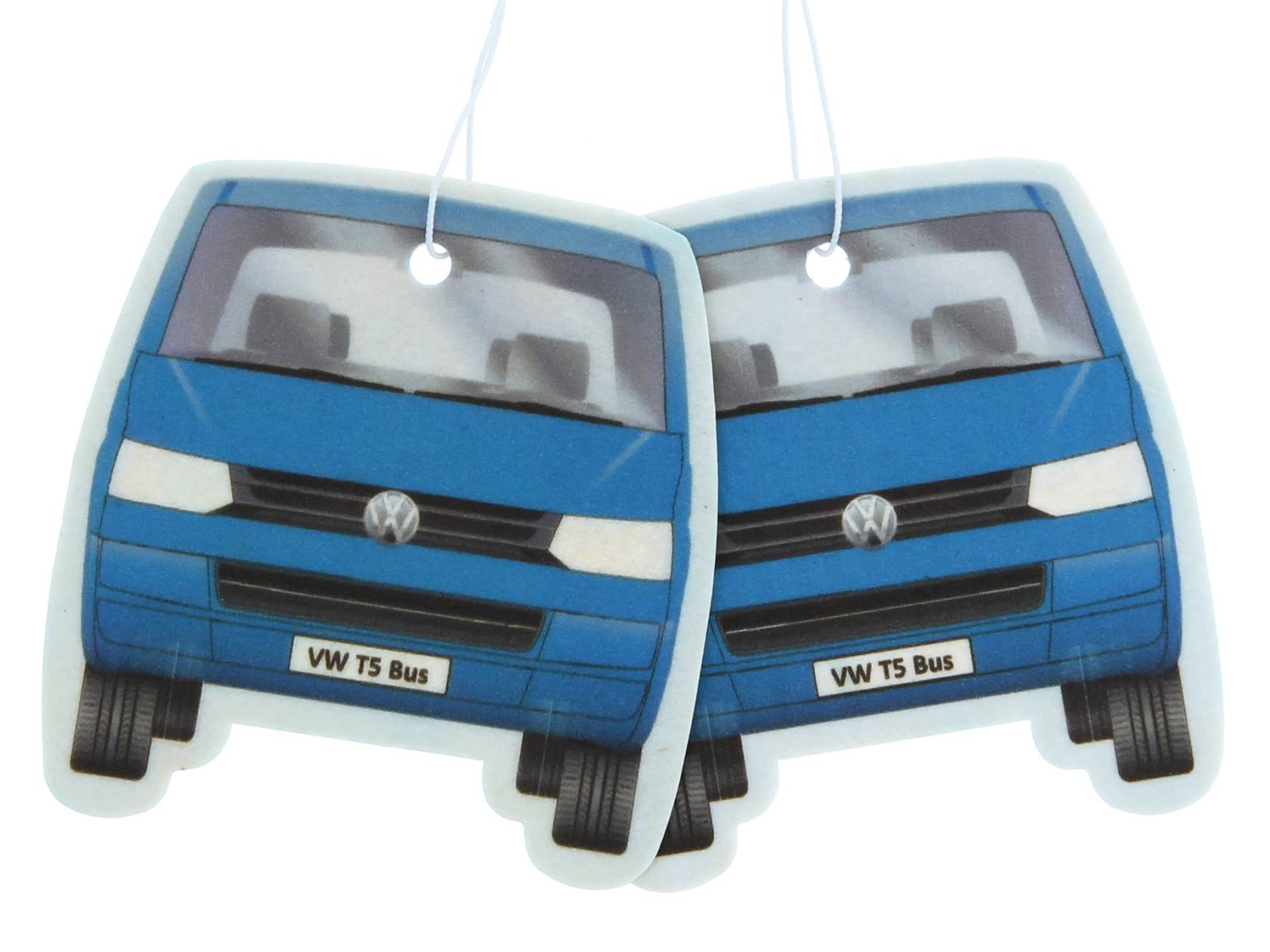 BRISA VW Collection - Volkswagen Luft-Erfrischer-Duft-Spender-Baum im T5/T6 Bus Motiv (Fresh/Blau/2ER Set) von BRISA