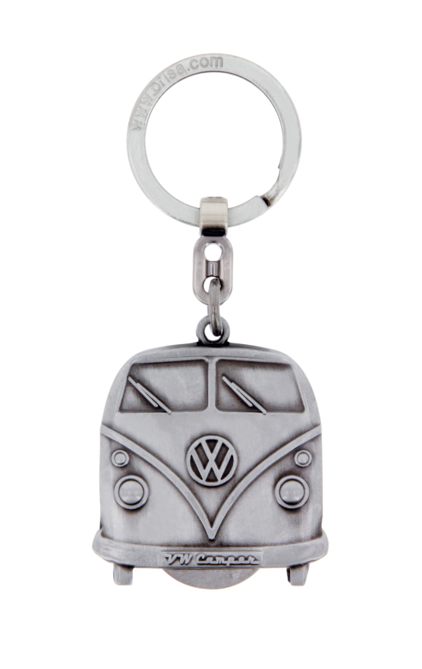 BRISA VW Collection - Volkswagen Metall Schlüssel-Anhänger-Ring mit Einkaufswagen-Chip Schlüsselbund-Accessoire Keyholder Käfer, T1 Bulli Bus von BRISA