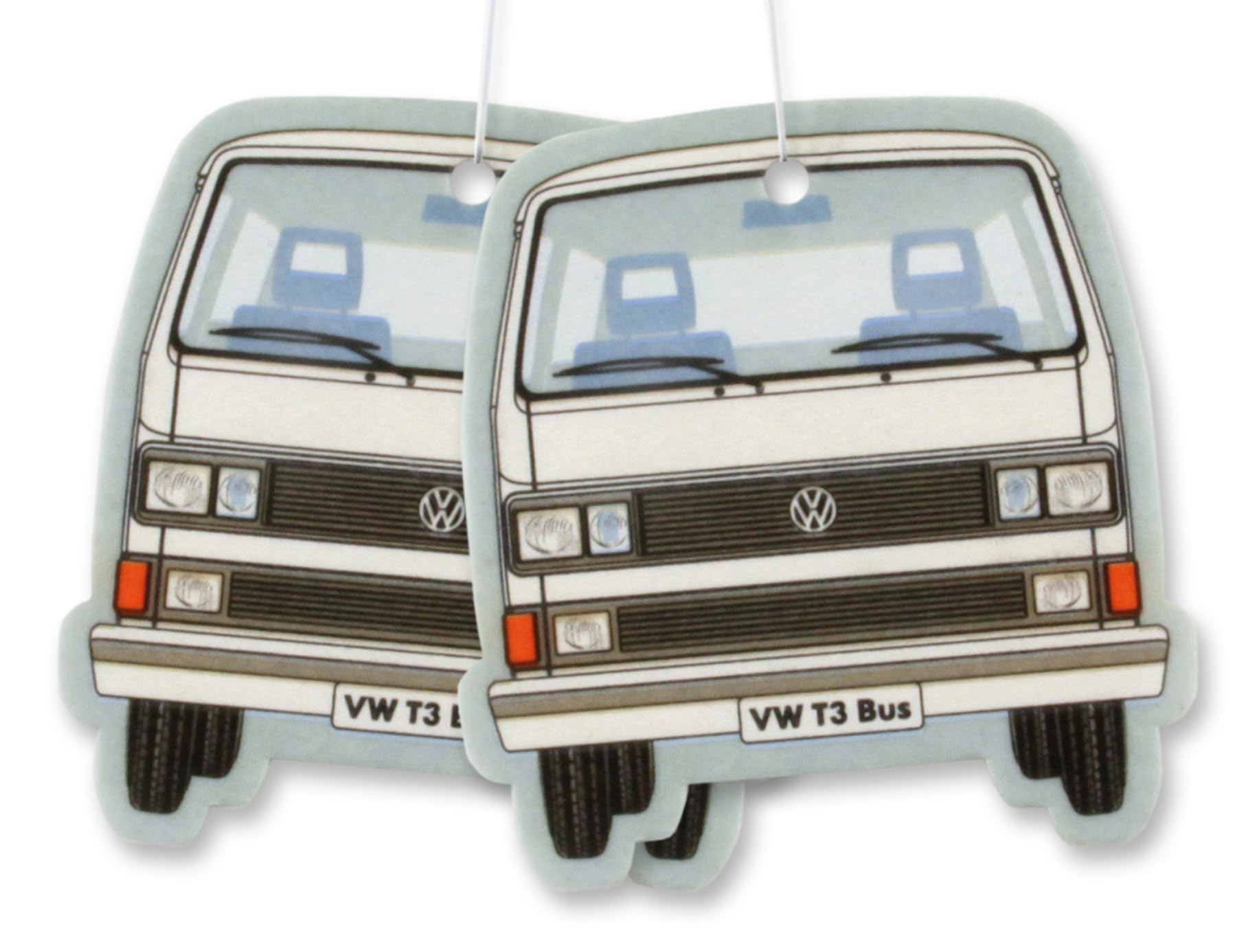 BRISA VW Collection - Volkswagen T3 Bulli Bus Luft-Erfrischer, Duft-Spender, Duft-Baum fürs Auto/KFZ (Pina Colada/Weiß/2ER Set) von BRISA